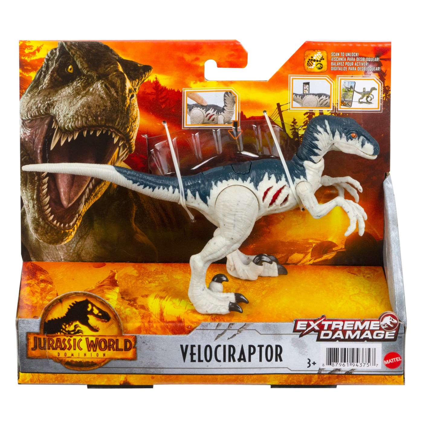 Figurina - Jurassic World Dominion - Extreme Damage: Velociraptor | Mattel - 5 | YEO