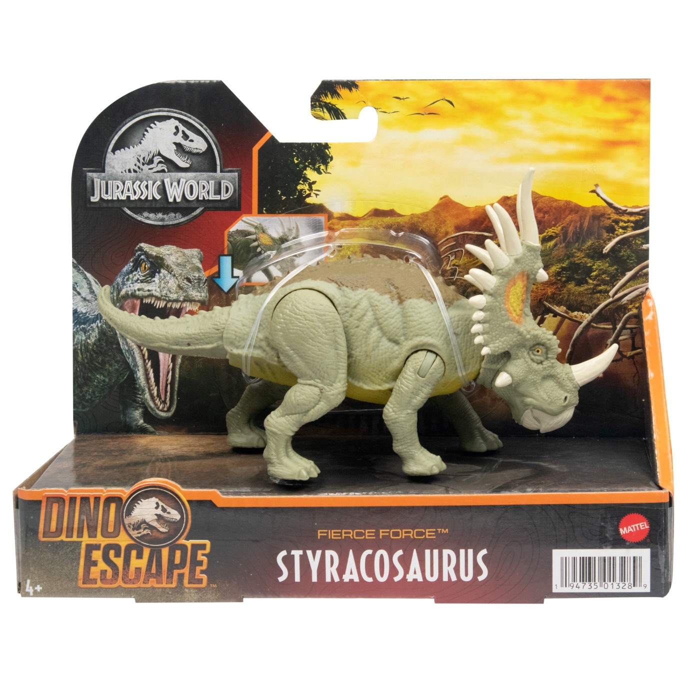 Figurina - Jurassic World - Dino Escape: Styracosaurus | Mattel