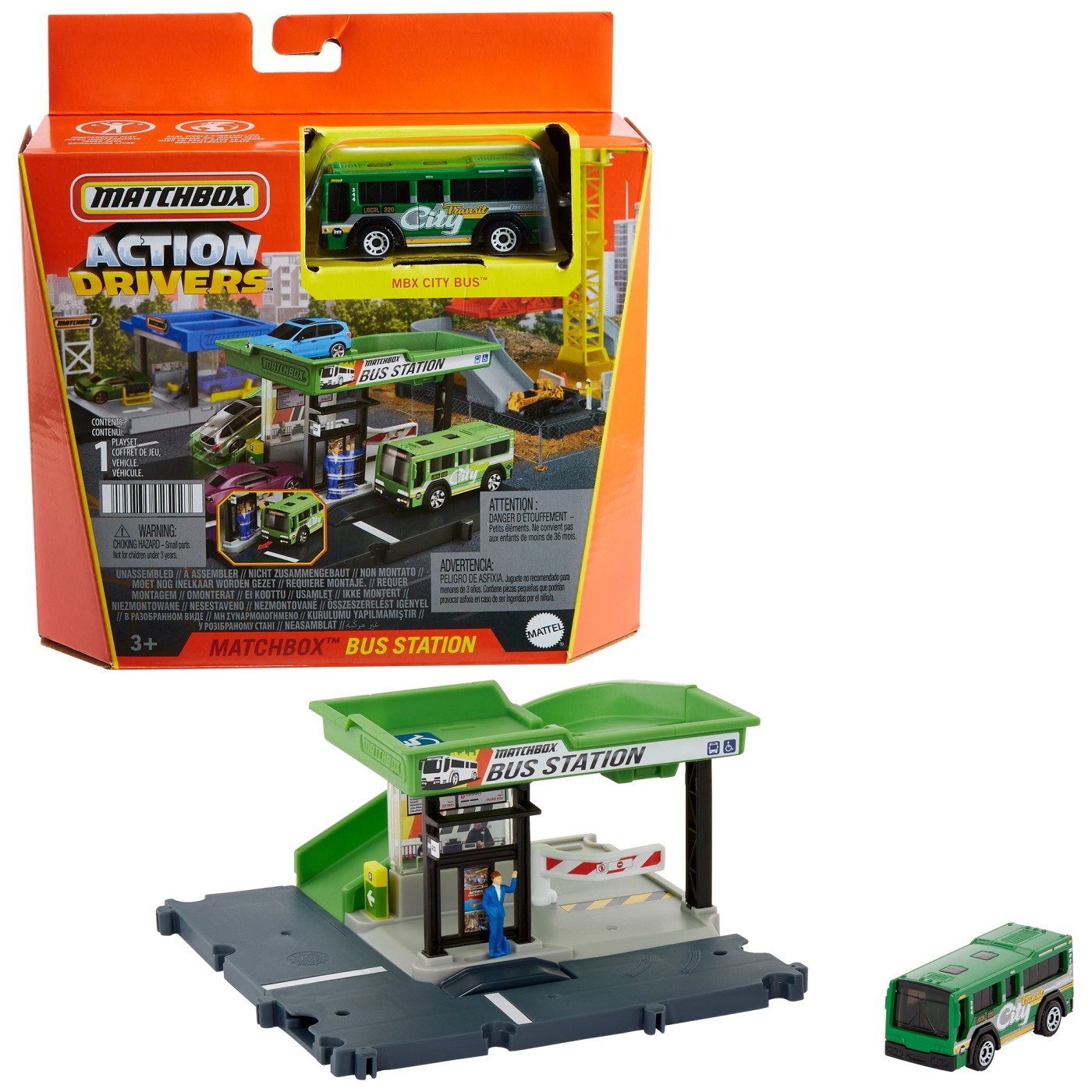 Set de joaca - Matchbox Action Drivers - Bus Station | Mattel - 5