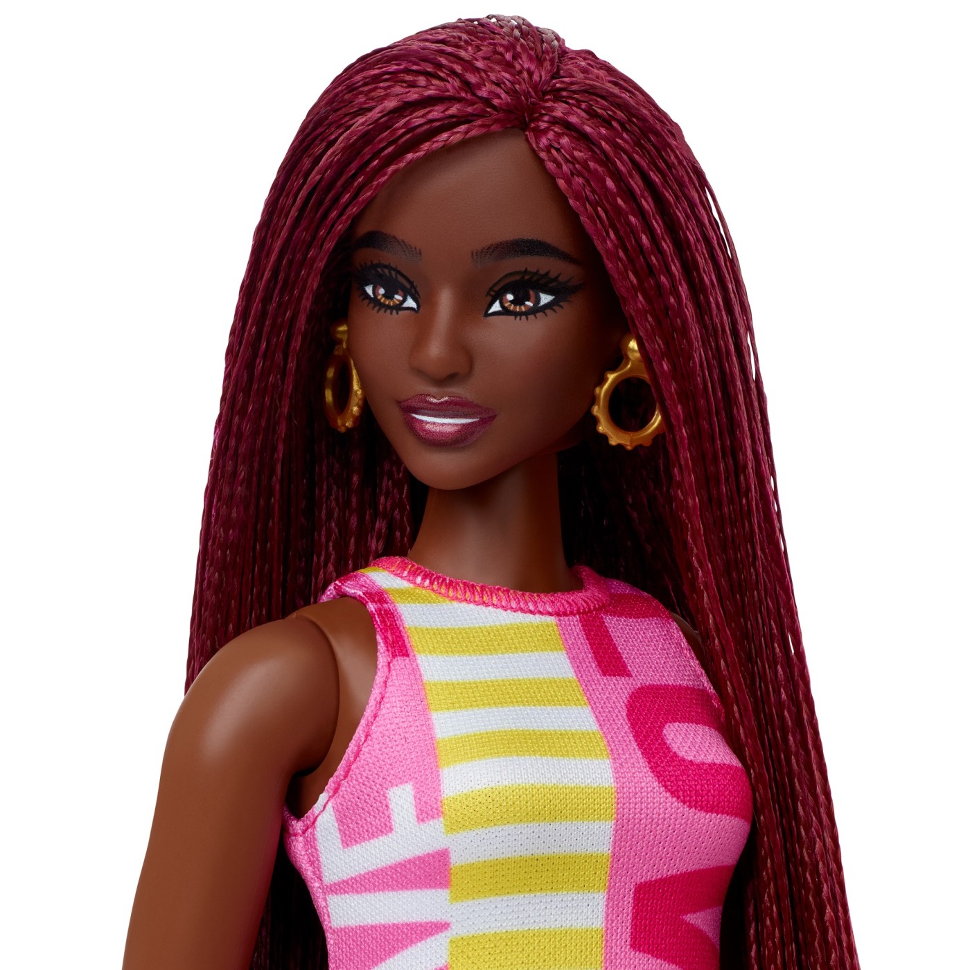 Papusa - Barbie Fashionistas - Creola cu rochita roz | Mattel - imagine 2