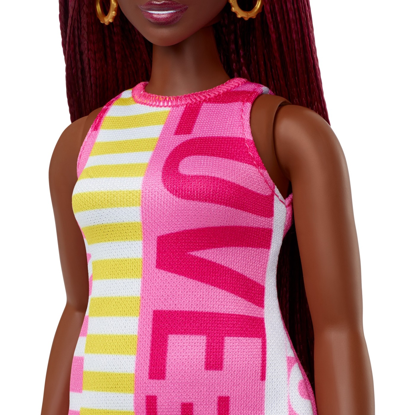 Papusa - Barbie Fashionistas - Creola cu rochita roz | Mattel - imagine 3