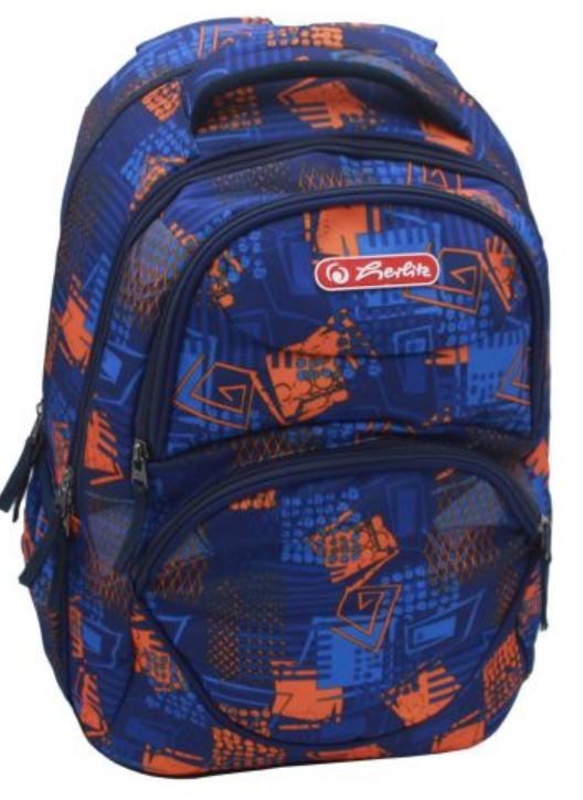 Rucsac - Zipper Cube, Orange Blue | Herlitz