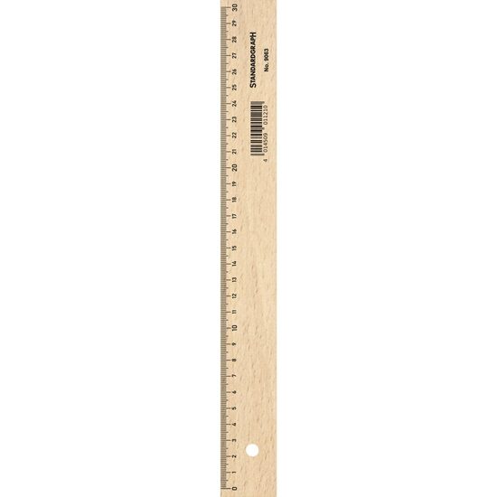 Rigla din lemn - 30 cm | Standardgraph