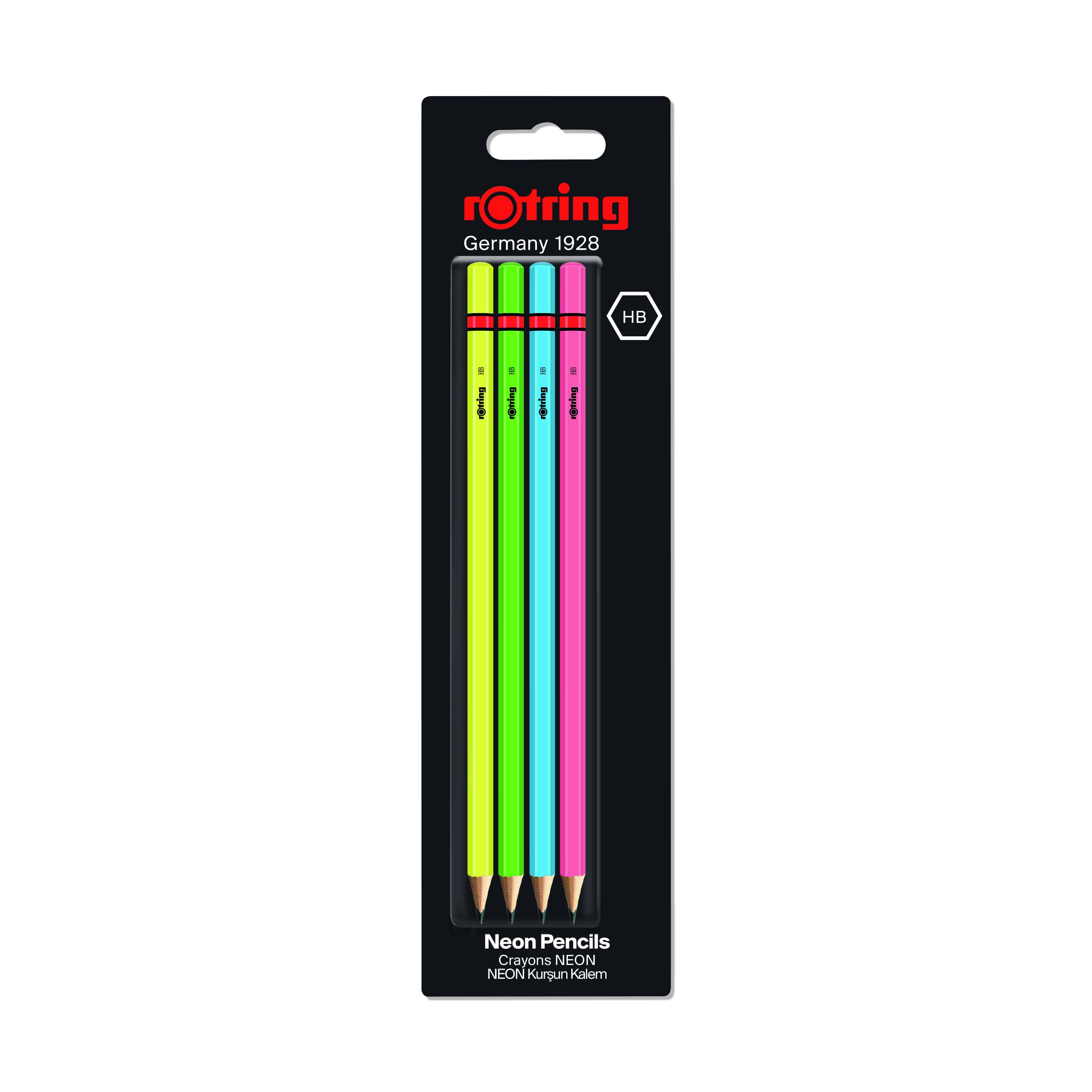 Set 4 creioane grafit neon - Rotring - Blister | Rotring