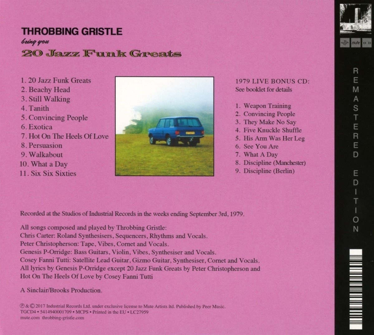 Throbbing Gristle Bring You 20 Jazz Funk Greats - 2 CD | Throbbing Gristle