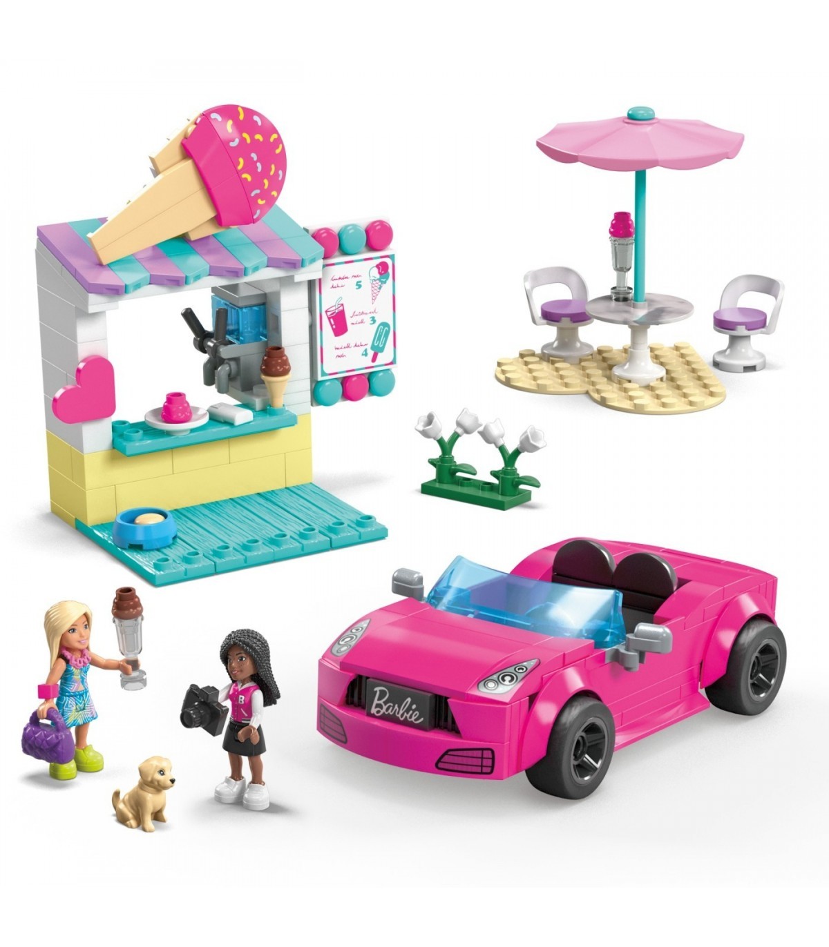 Set de joaca - Barbie - Masina decapotabila si stand de inghetata | Mattel - 1 | YEO