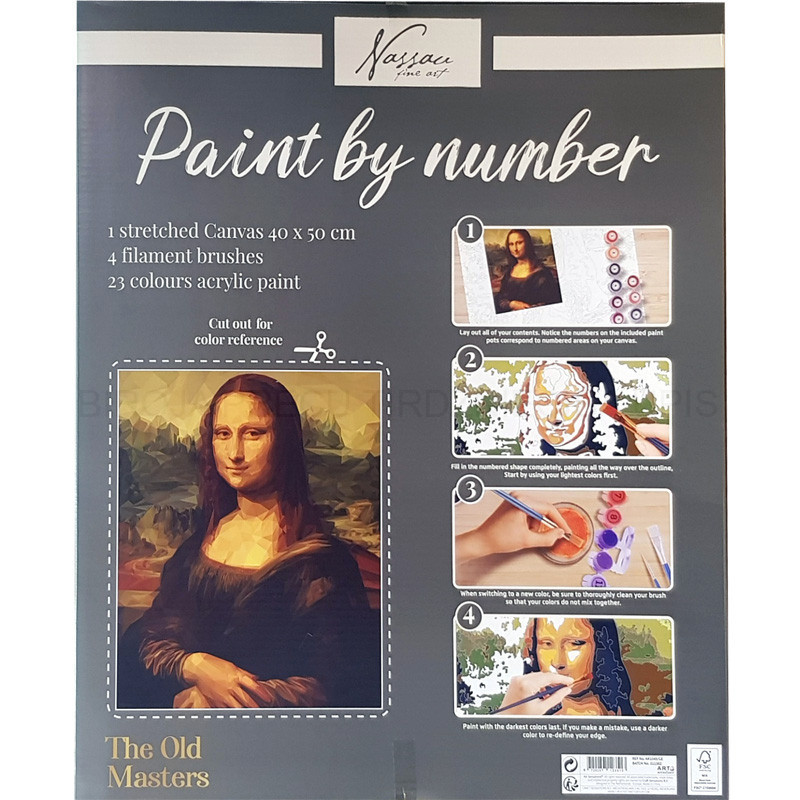 Pictura pe numere - Mona Lisa, 40x50cm | Nassau