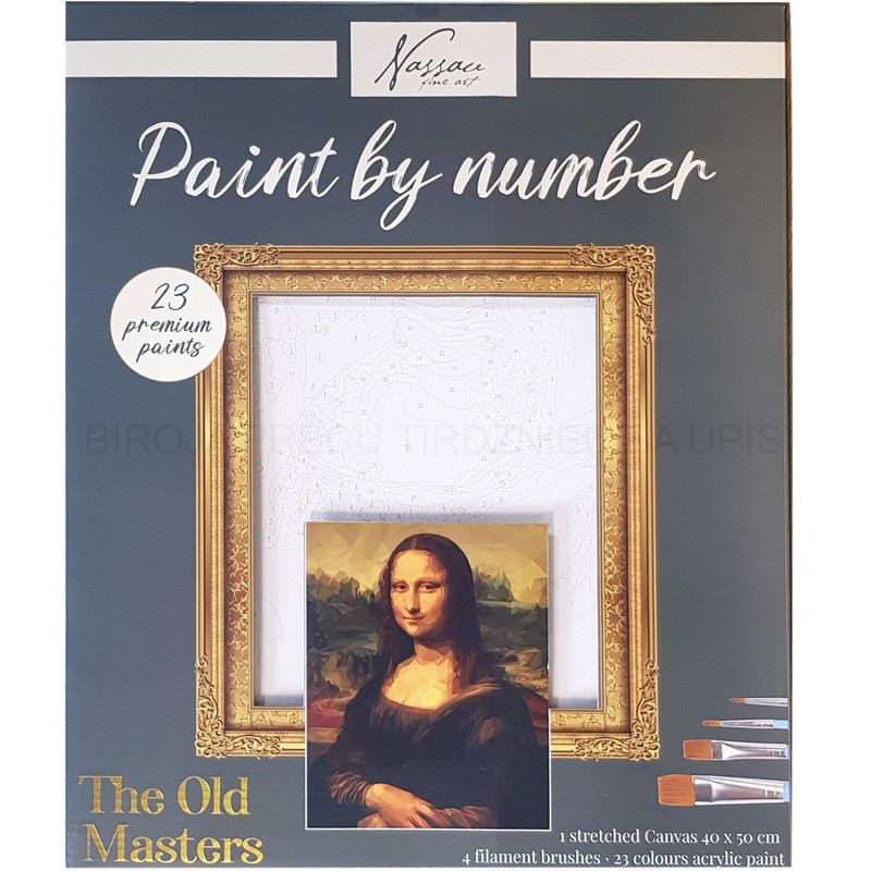 Pictura pe numere - Mona Lisa, 40x50cm | Nassau - 1 | YEO