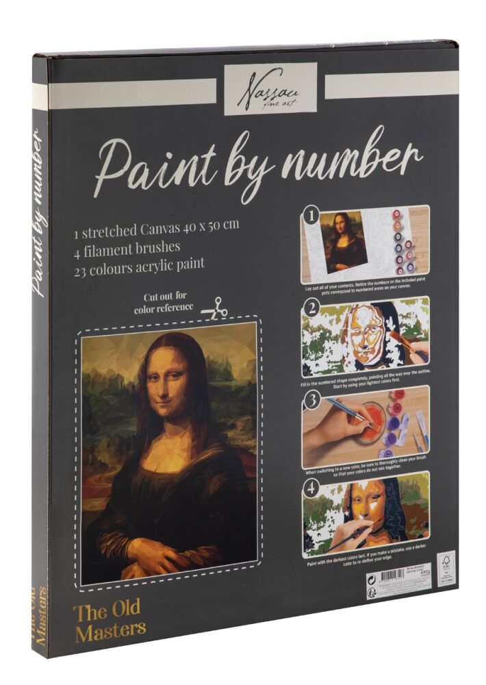 Pictura pe numere - Mona Lisa, 40x50cm | Nassau - 4 | YEO