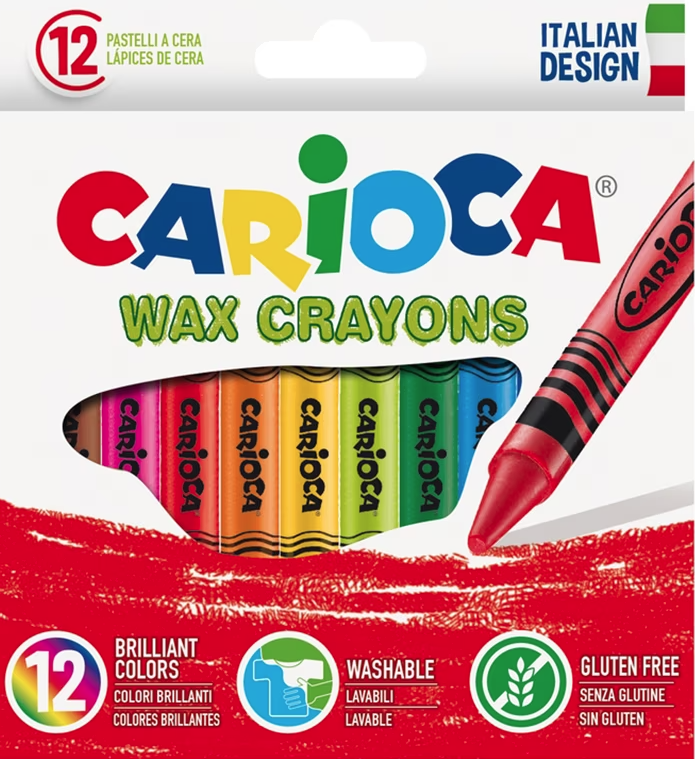 Set 12 creioane cerate - Wax Crayons | Carioca