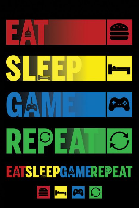 Poster - Eat Sleep Game Repeat | Pyramid International