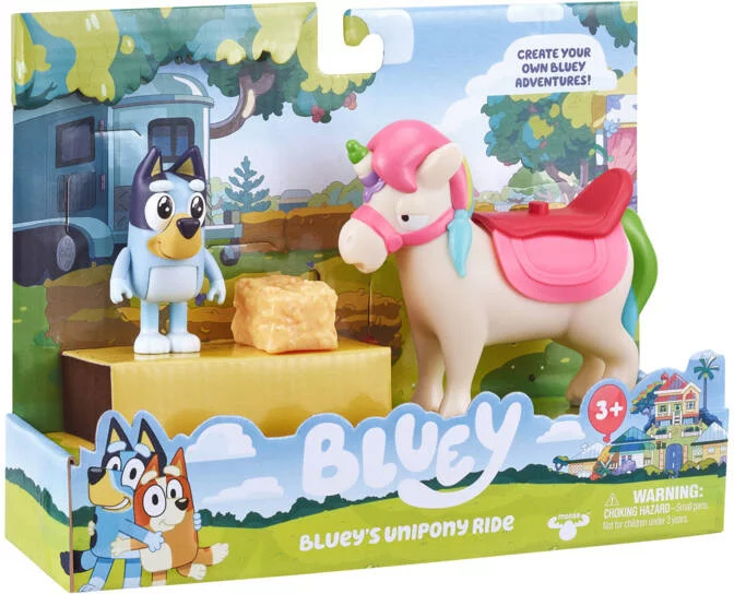  Set 2 figurine - Bluey - Bluey's Unipony Ride | Moose Toys 