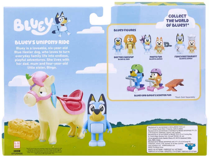 Set 2 figurine - Bluey - Bluey\'s Unipony Ride | Moose Toys - 3 | YEO