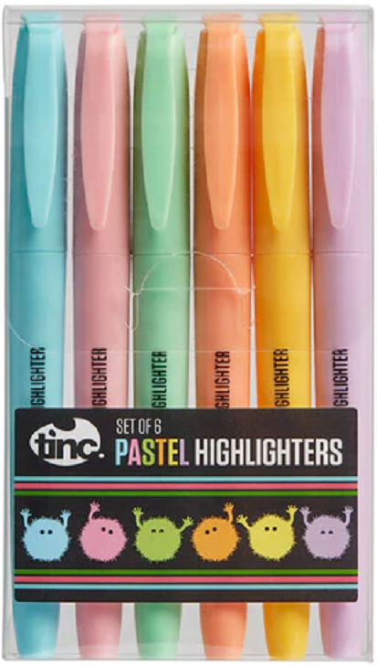 Set 6 markere highlighter - Tinc | Tinc