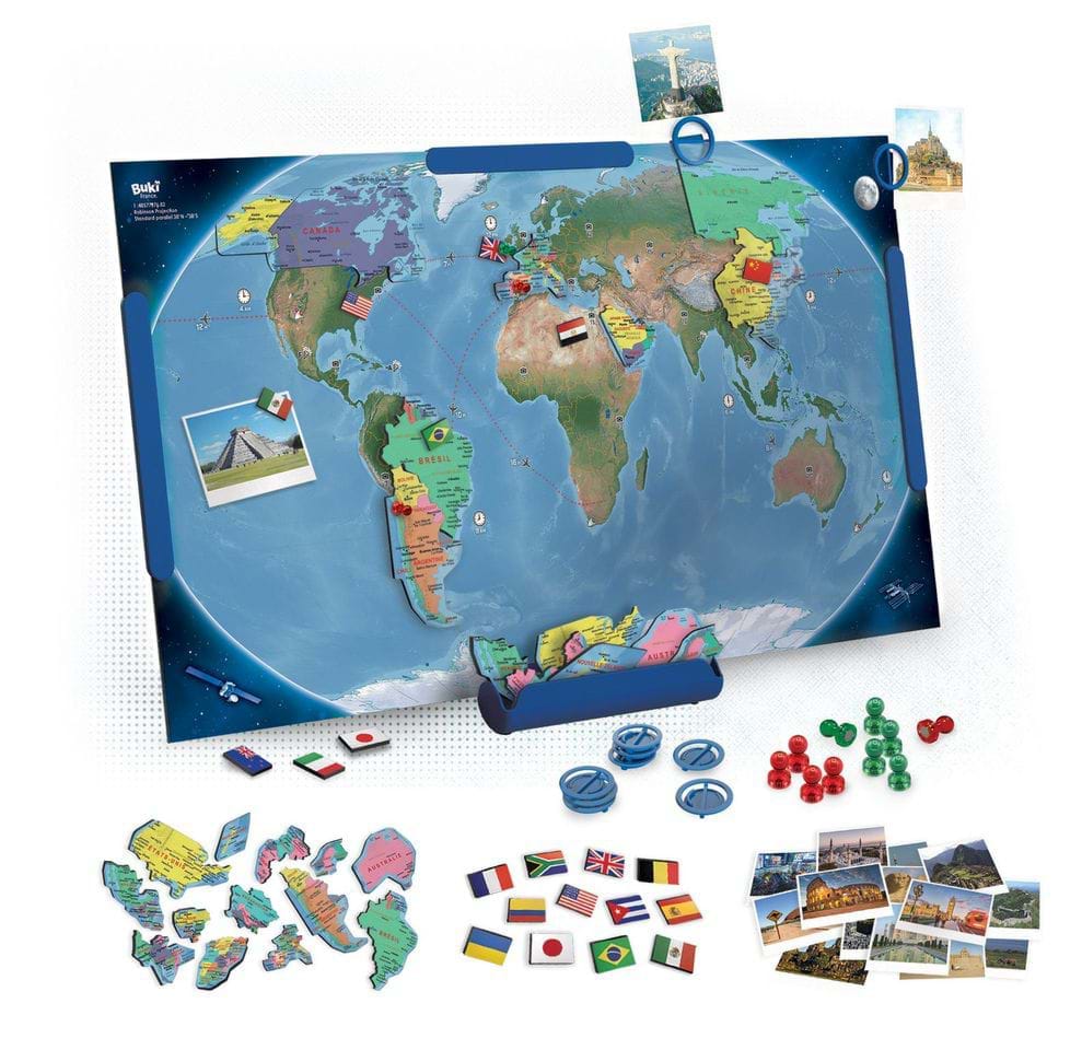 Puzzle magnetic - Harta Lumii | Buki - 2