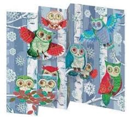 Felicitare - Tri-Fold Woodland Owl MIni Card | Roger La Borde