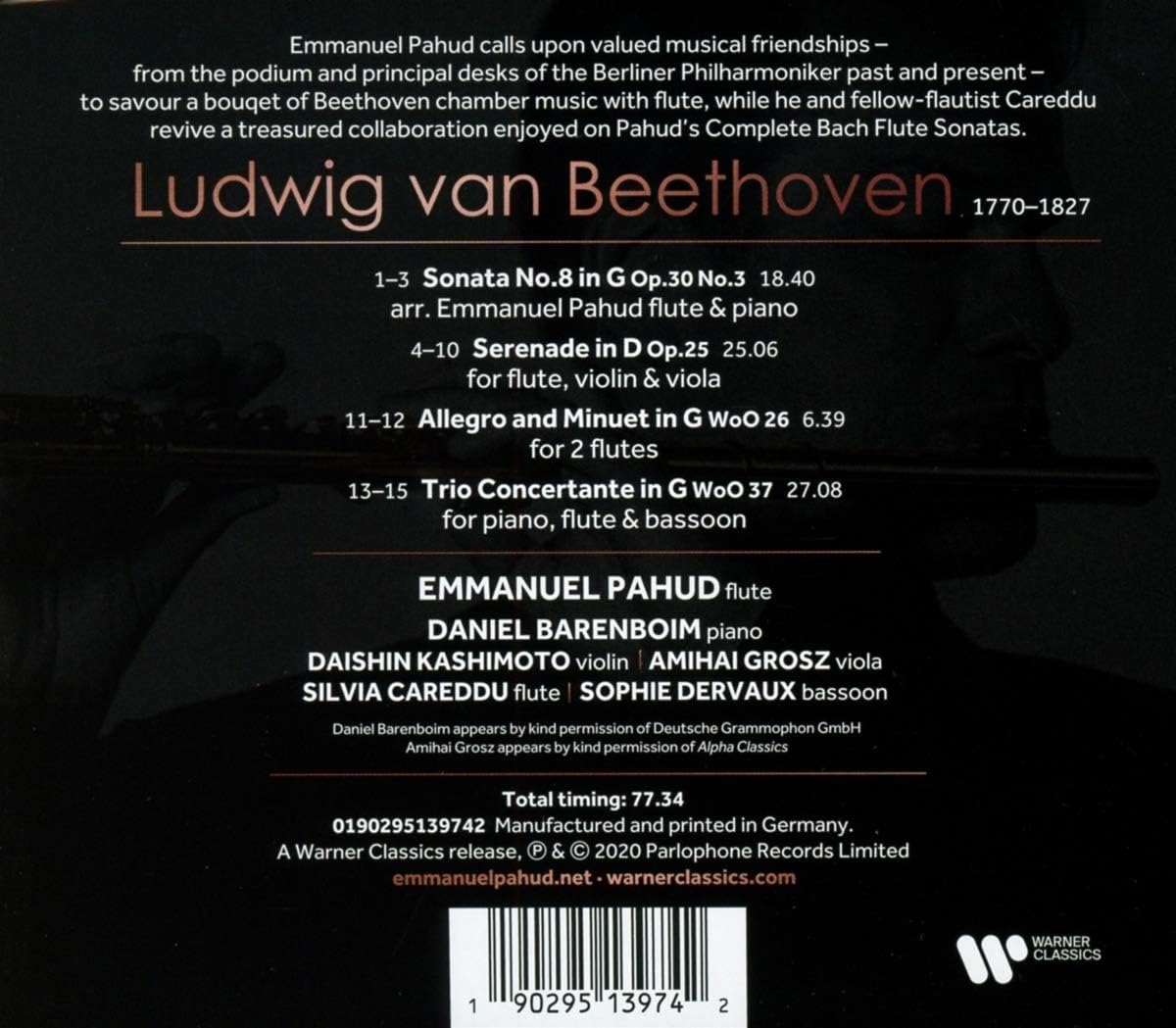 Beethoven | Emmanuel Pahud, Daniel Barenboim, Daishin Kashimoto, Amichai Grosz, Silvia Careddu, Sophie Dervaux
