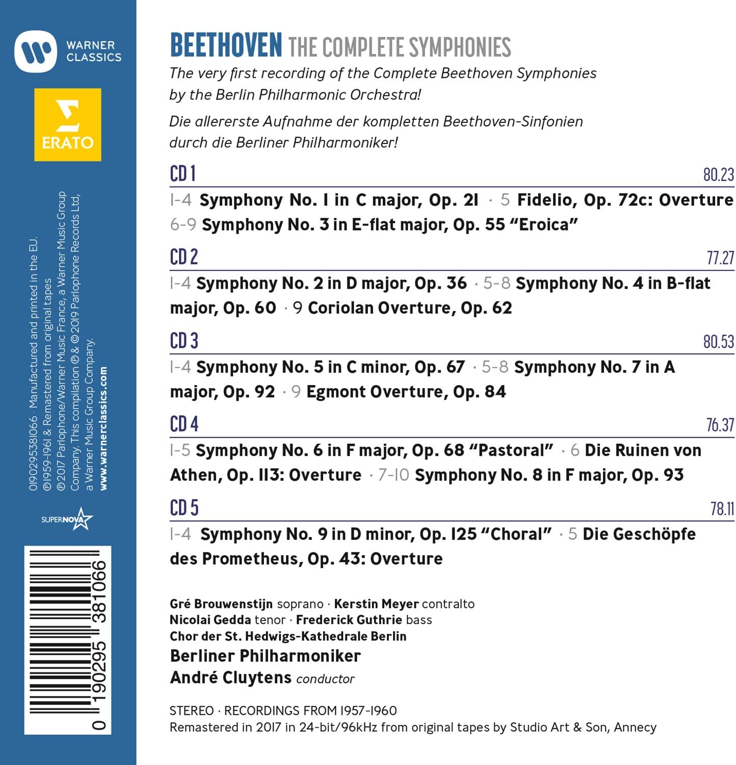 Beethoven: 9 Symphonies, Overtures | Andre Cluytens, Berliner Philharmoniker