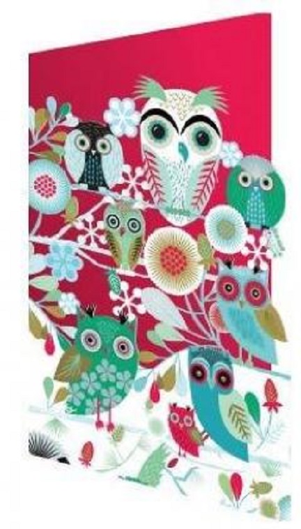 Felicitare - Elegant Owls Lasercut Card | Roger La Borde