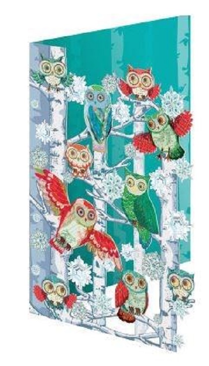 Felicitare - Woodland Owls Lasercut Card | Roger La Borde