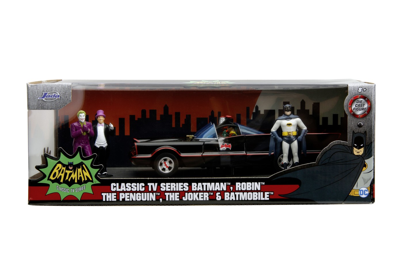 Set Masina metalica - Batmobile, Robin,The Penguin, The Joker | Jada Toys