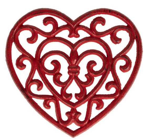 Suport oala - Heart Rhodonea, Red | Comptoir de Famille