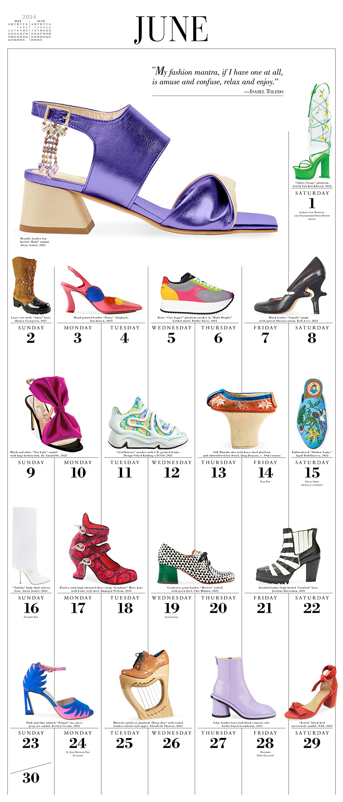 Calendar - 365 Days of Shoes - 2024 | Workman Publishing - 1 | YEO