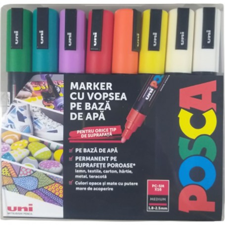 Set 16 markere - Posca PC-5M | Uni