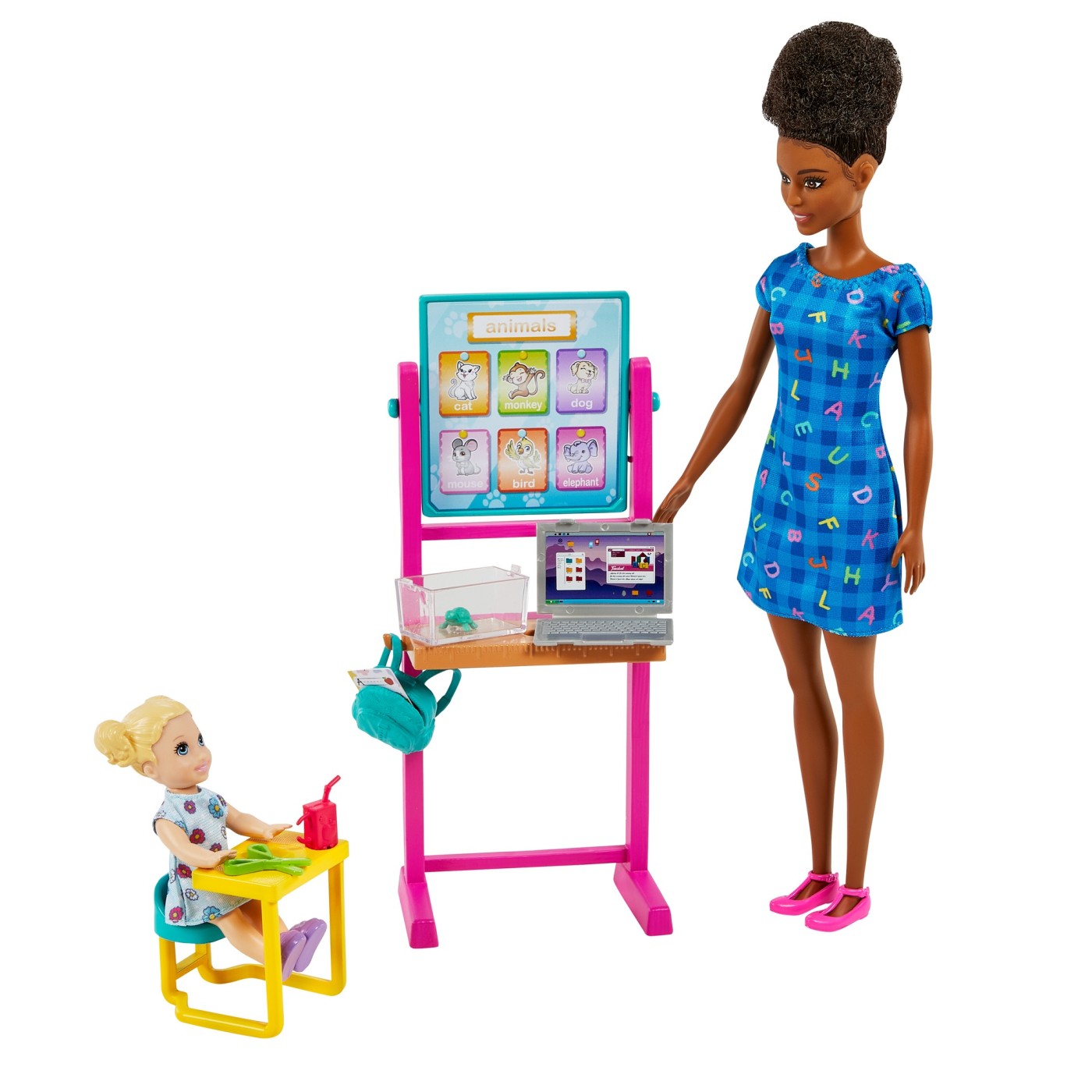 Papusa - Barbie - Set mobilier cu profesoara bruneta | Mattel - 3 | YEO