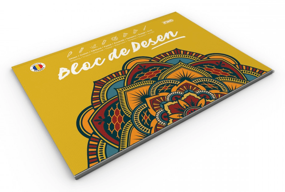 Bloc de desen - A3, 15 file, 250 gr - Mandala | Iniko