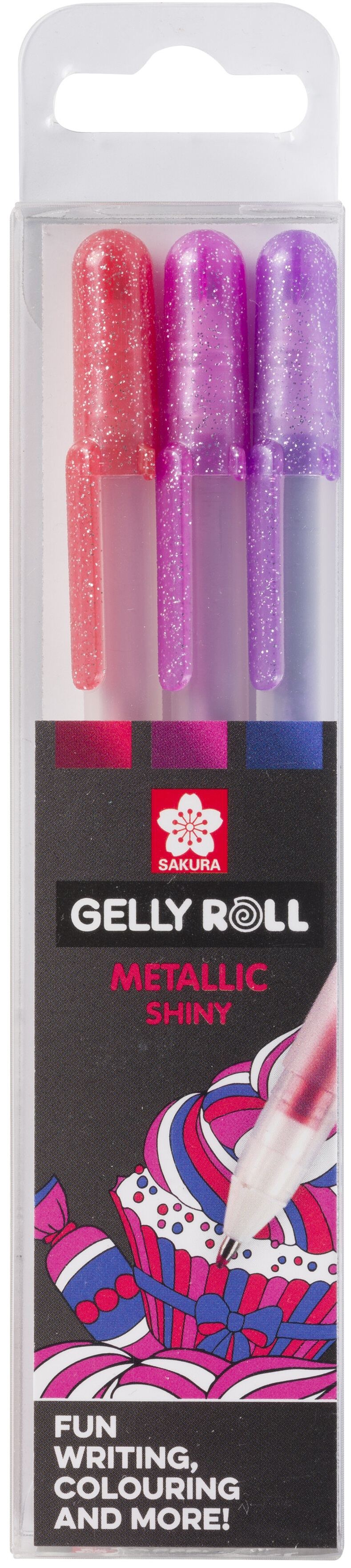 Set 3 pixuri cu gel - Gelly Roll - Metallic Shiny - Sakura | Sakura