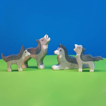 Set 4 figurine - Familie de lupi | Didy Toys