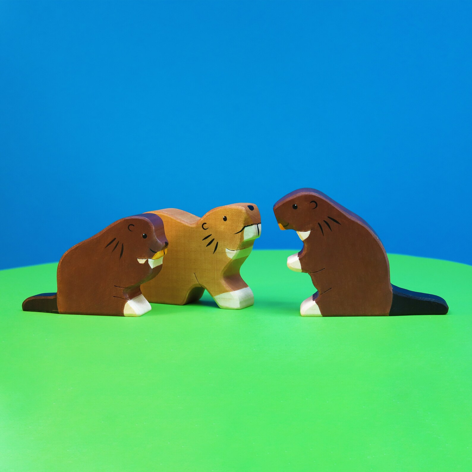 Set 3 figurine - Familie de castori | Didy Toys