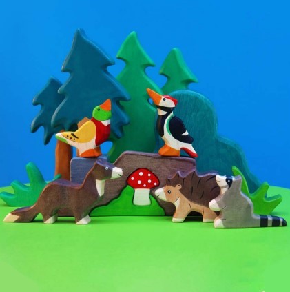 Puzzle 8 piese - Ciocanitoarea Cioc-Cioc si animalele padurii | Didy Toys