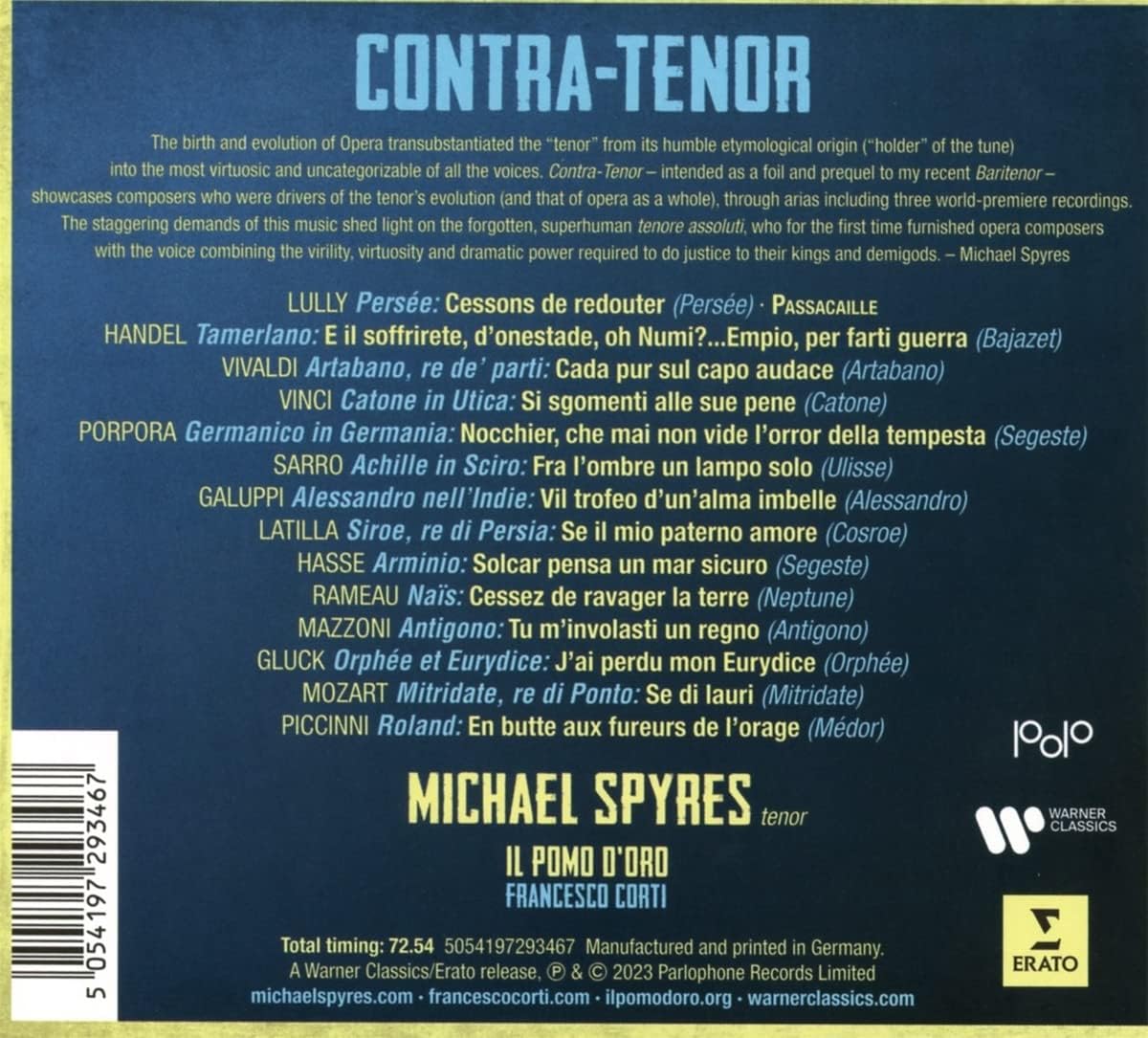 Contra-Tenor | Michael Spyres, Il pomo d\'Oro, Francesco Corti