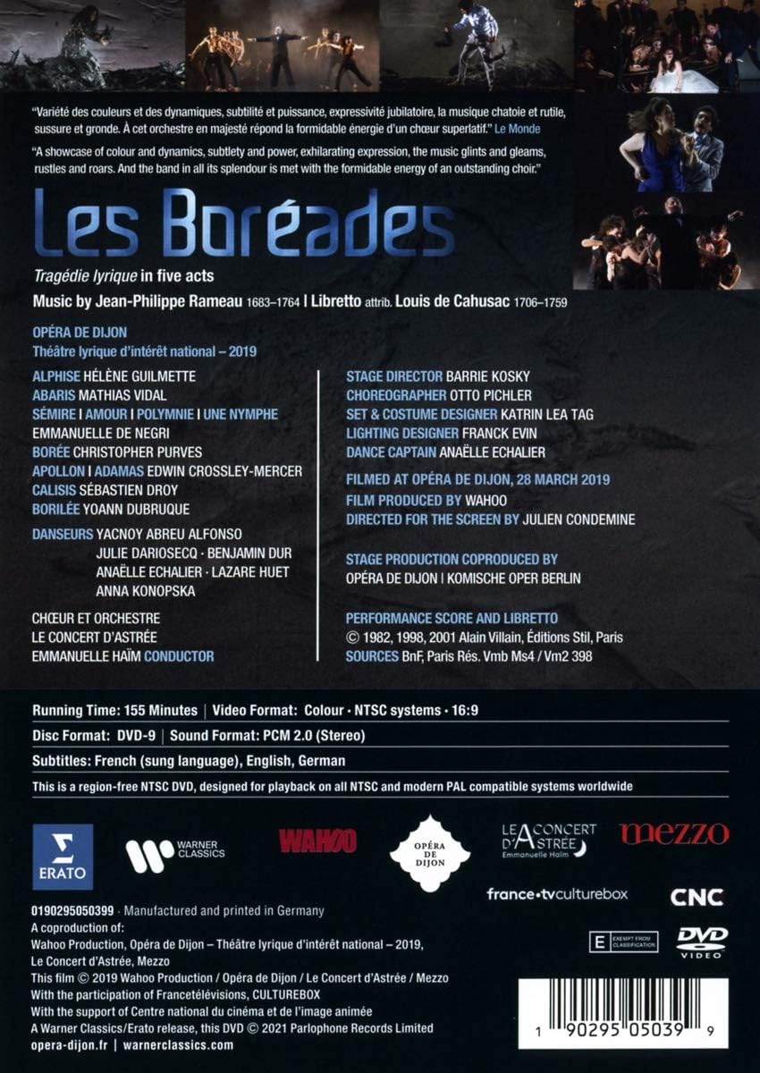 Rameau: Les Boreades (DVD) | Helene Guilmette, Emmanuelle de Negri, Mathias Vidal, Sebastien Droy, Edwin Crossley-Mercer, Christopher Purves, Le Concert d’Astree, Emmanuelle Haim