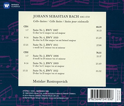 Bach: Cello Suites Nos. 1-6 | Mstislav Rostropovich