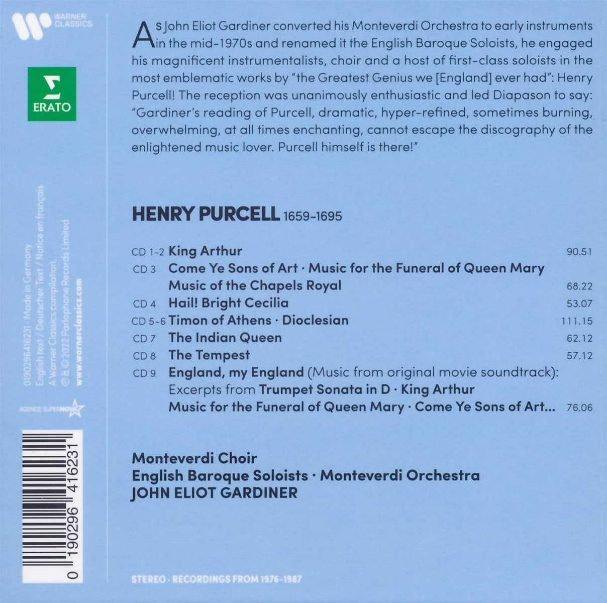 John Eliot Gardiner: Purcell (9CDs Box Set) | John Eliot Gardiner