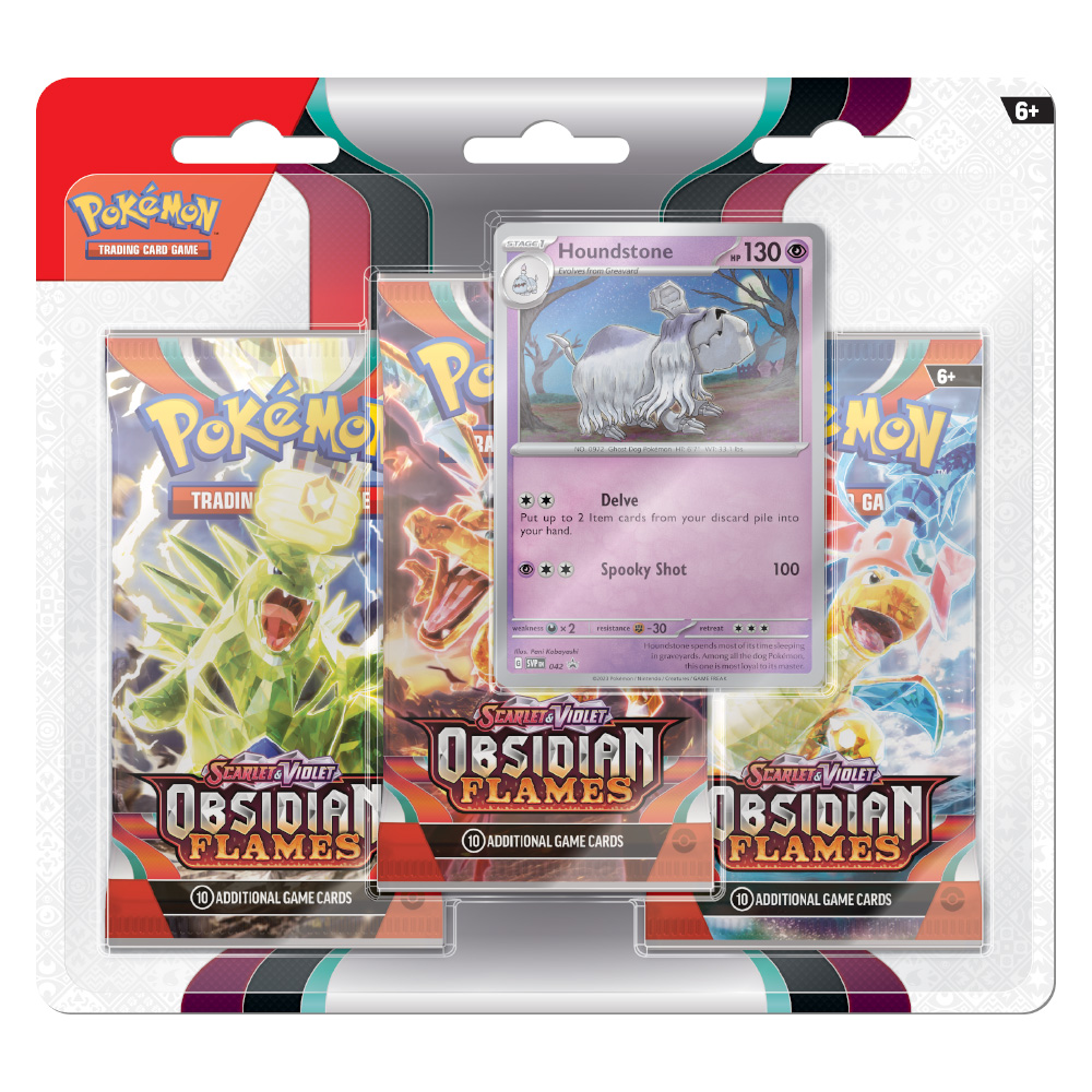 Pokemon TCG: Scarlet and Violet - Obsidian Flames Three Booster Blister - doua modele | The Pokemon Company