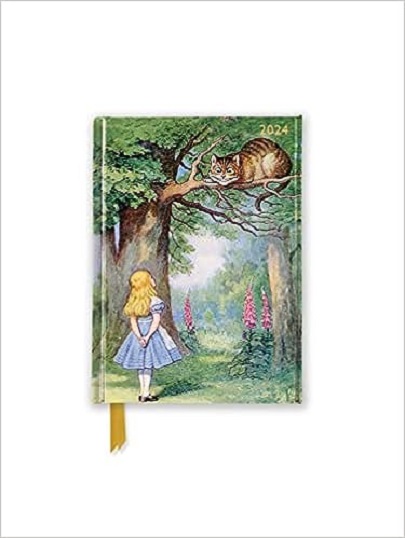 Agenda - Alice and the Cheshire Cat 2024 Luxury Pocket Diary | Flame Tree Publishing