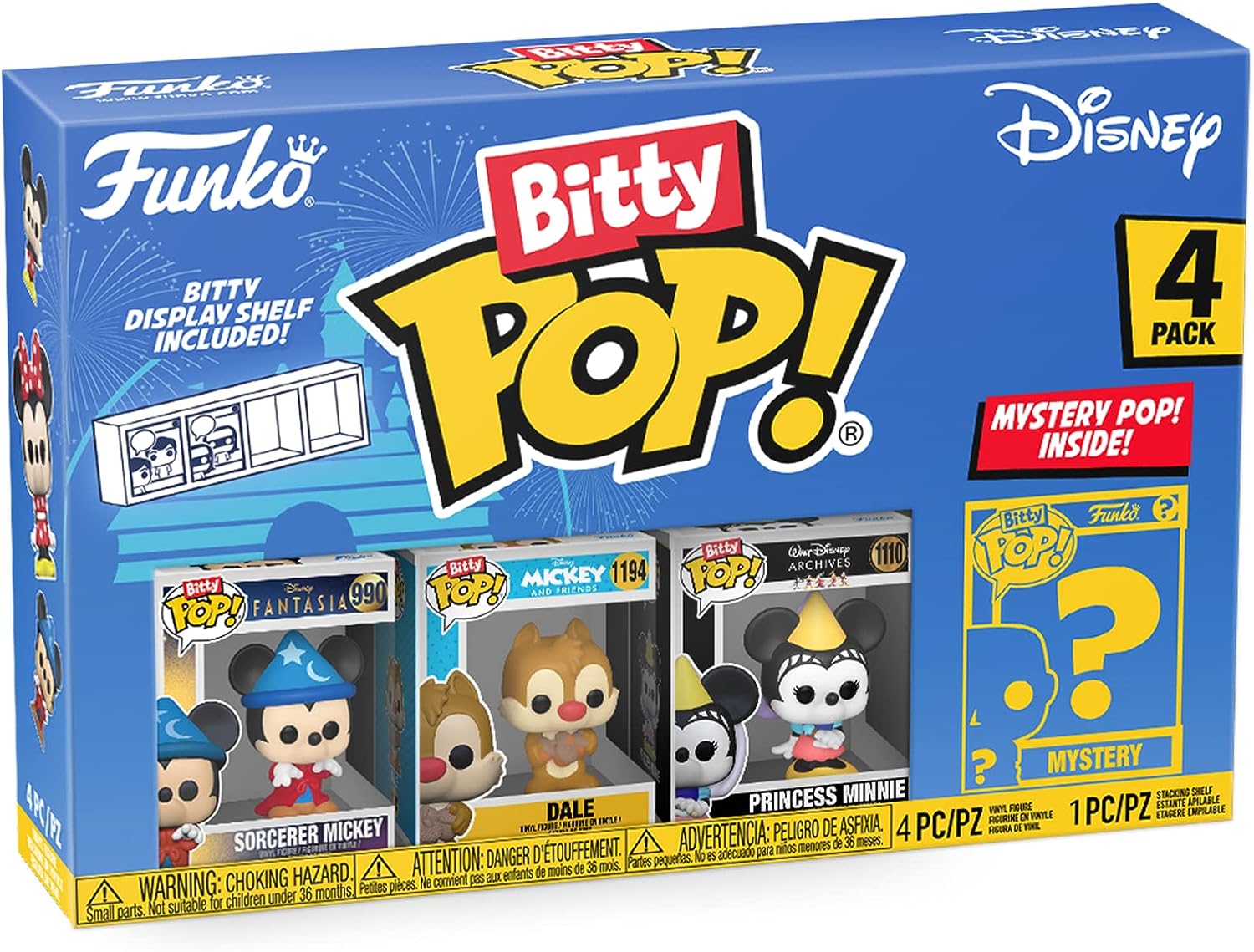 Set 4 figurine - Disney - Sorcerer Mickey, Dale, Princess Minnie | Funko - 1 | YEO