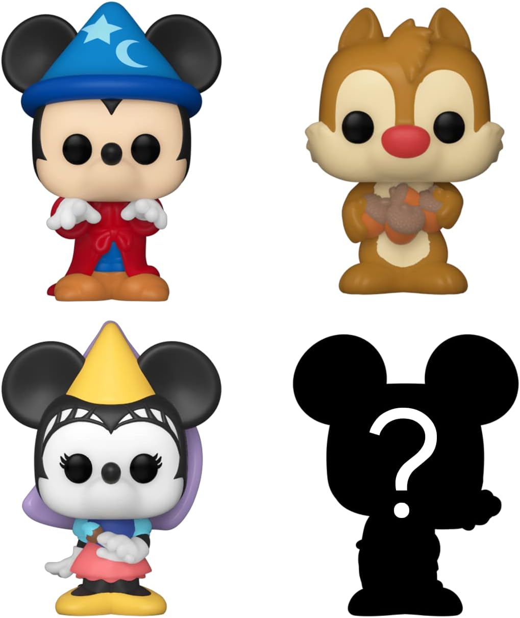 Set 4 figurine - Disney - Sorcerer Mickey, Dale, Princess Minnie | Funko