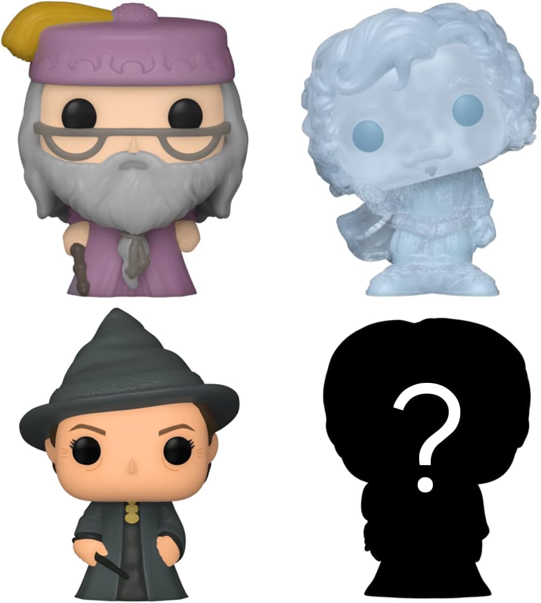 Set 4 figurine - Harry Potter - Albus Dumbledore, Nearly Headless Nick, Minerva McGonagall | Funko