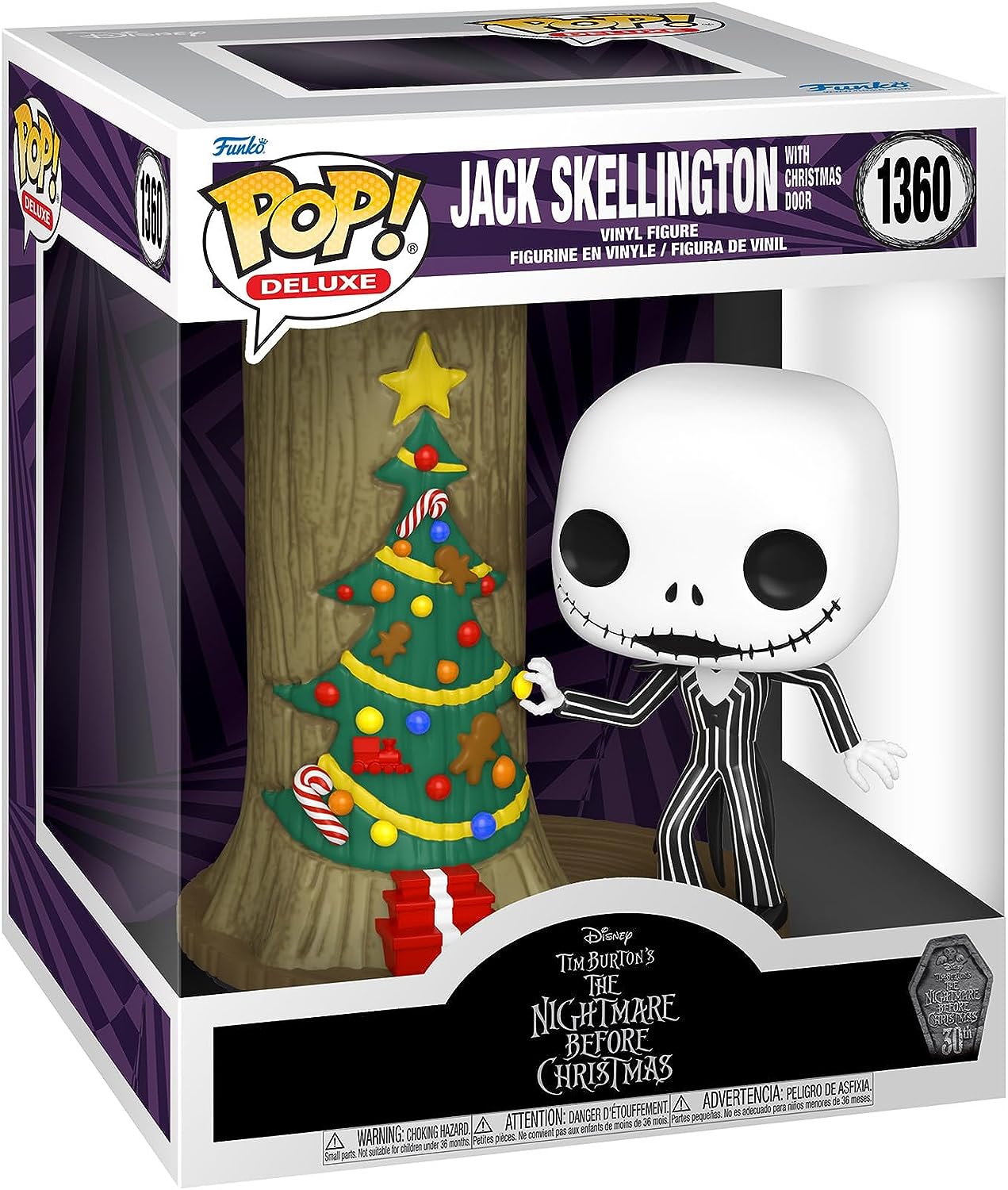 Figurina - The Nightmare Before Christmas 30th - Jack Skellington with Christmas Door | Funko