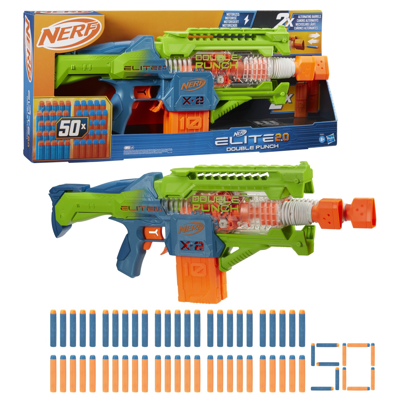 Blaster Nerf - Elite 2.0 - Double Punch | Hasbro - 3 | YEO