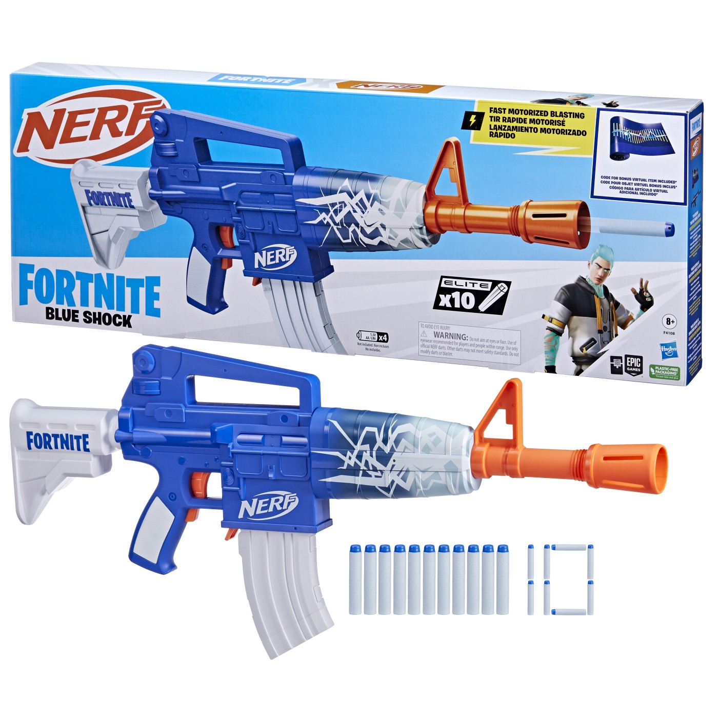 Blaster Nerf - Fortnite Blue Shock | Hasbro - 1 | YEO