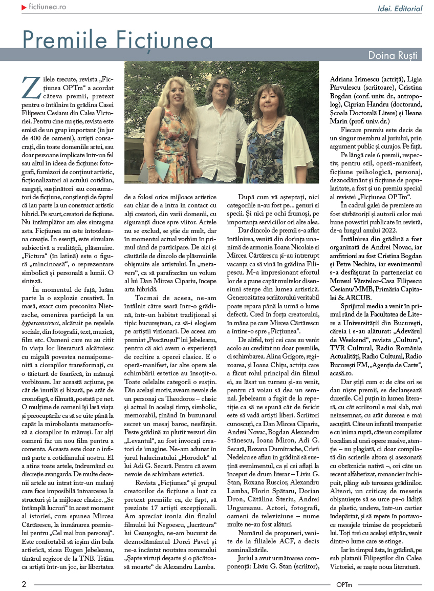 Fictiunea OPTm - Nr. 80, 10 iulie 2023 |
