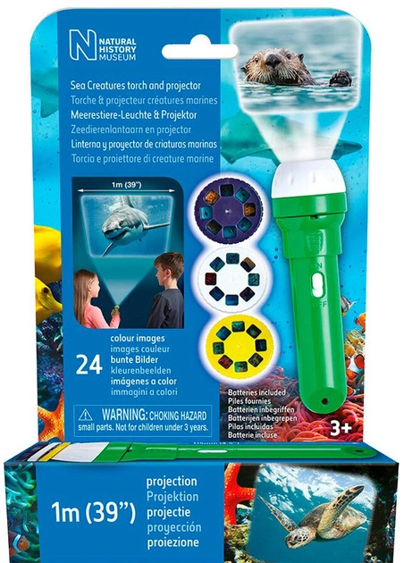 Jucarie educativa - Natural History Museum Sea Creatures Torch and Projector | Brainstorm