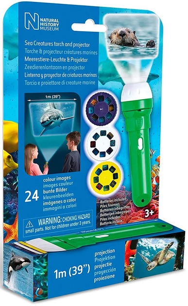 Jucarie educativa - Natural History Museum Sea Creatures Torch and Projector | Brainstorm