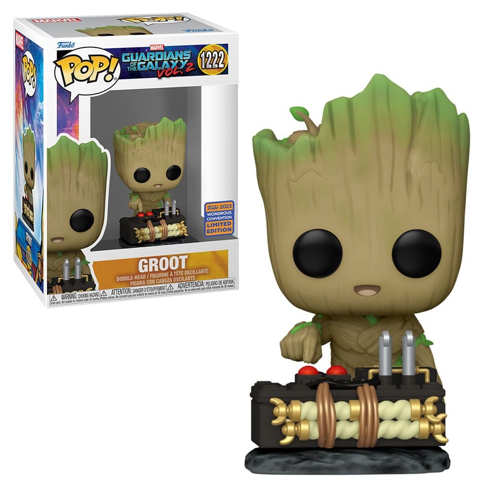 Figurina - Guardians of the Galaxy Volume 2 - Groot with Button | Funko